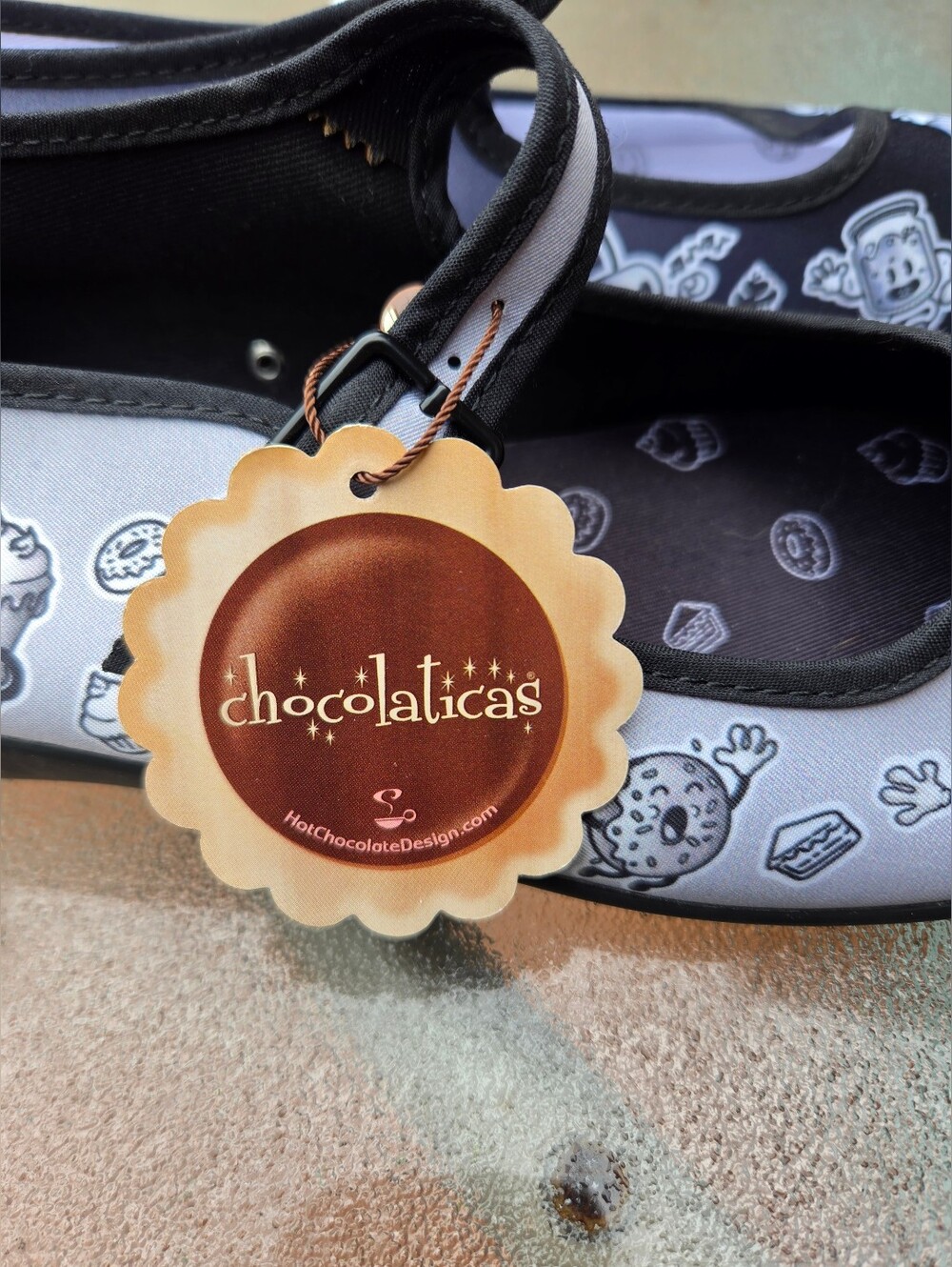 Hot Chocolate Design Chocolaticas Cartoon Mary Jane Flats Size 38 / 7.5 New - Picture 5 of 9